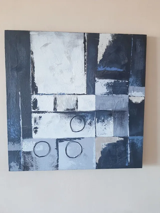 Cuadro abstracto moderno acrílico