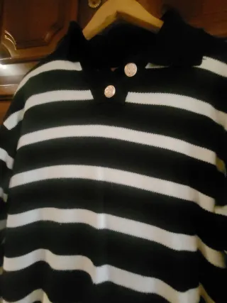 Vestido largo rayas blanco y negro