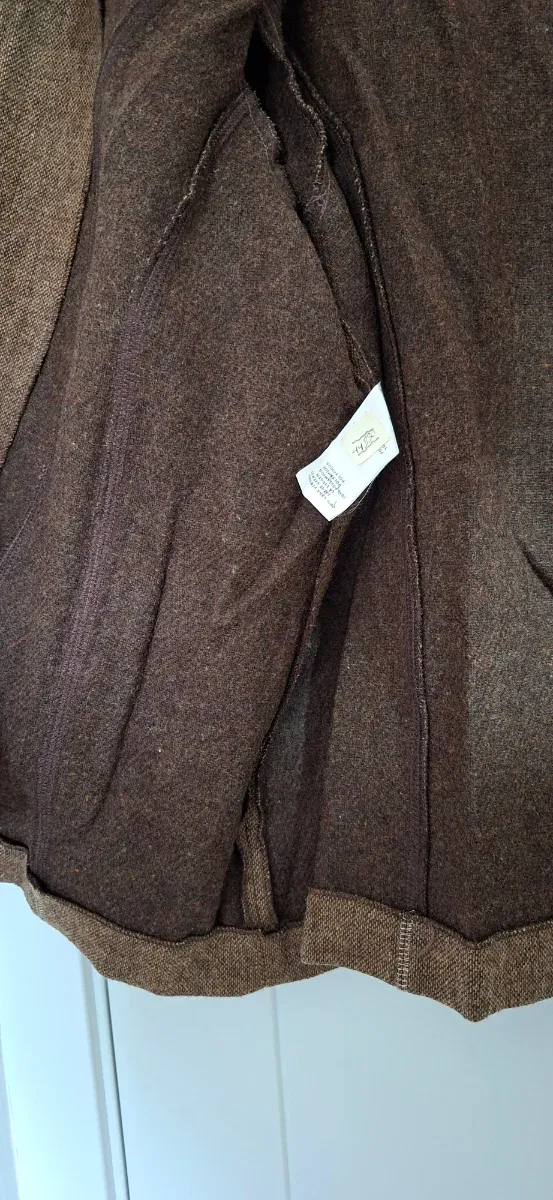 Abrigo Atian mujer marrón cremallera