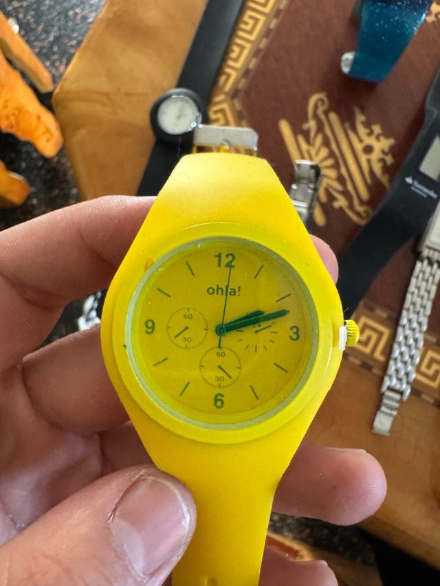 Reloj ohla! Amarillo y Plateado