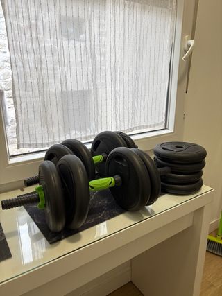 Mancuernas 20kg Ajustables + Accesorio