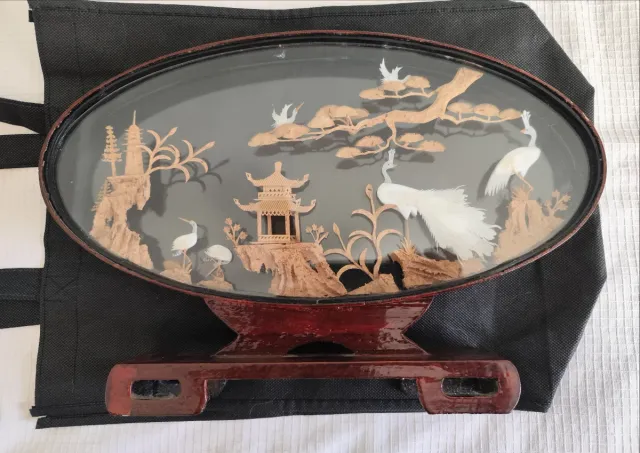 Decoración Oriental Pájaros y Pagoda