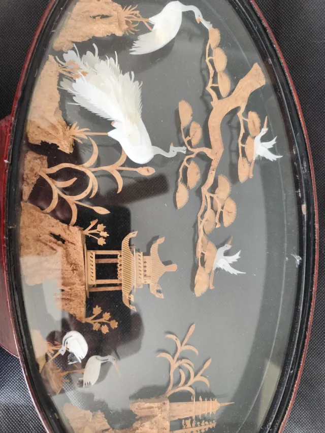 Decoración Oriental Pájaros y Pagoda