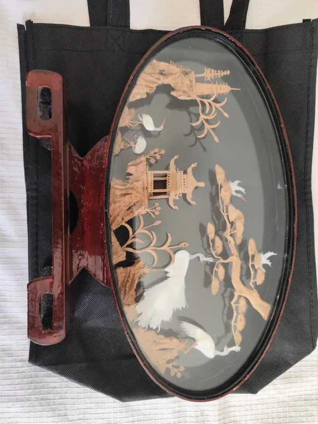 Decoración Oriental Pájaros y Pagoda