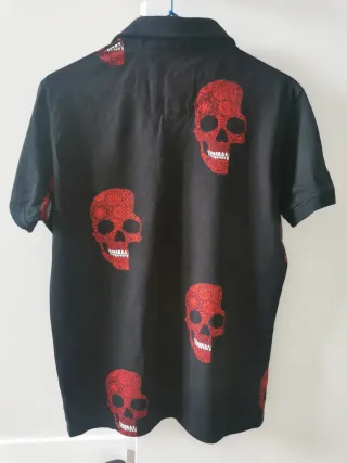 Polo Yellow Skin Calaveras Rojo Negro