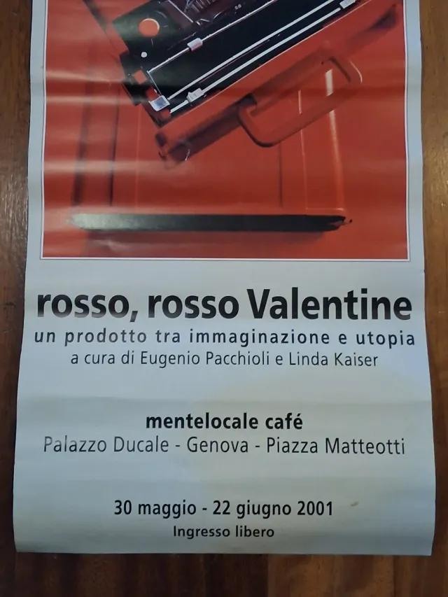 Poster Rosso Rosso Valentine Olivetti