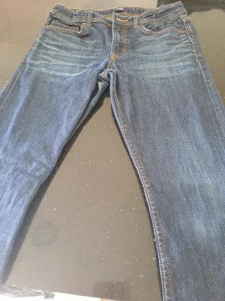 Vaqueros pitillo hombre azul