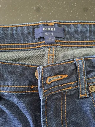 Vaqueros pitillo hombre azul