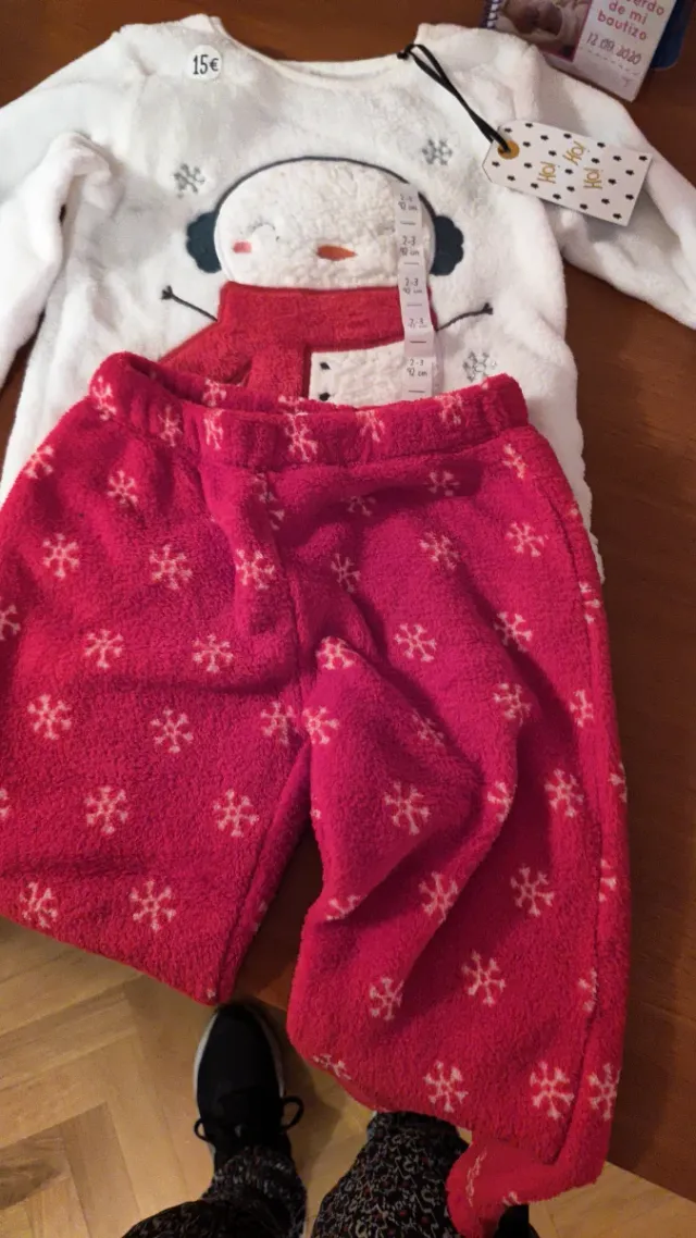 Pijama niña terciopelo 2-3 años