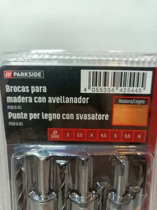 7 Brocas Avellanadoras PARKSIDE