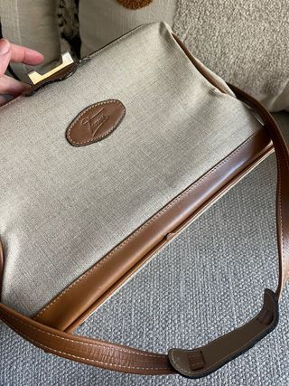 Bolso Texier Piel Beige y Marrón