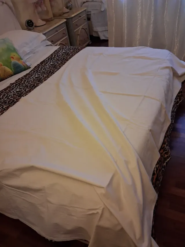 Lenzuola matrimoniali beige mistolino mai usato