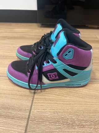 Zapatillas DC Morado y Turquesa Talla 38