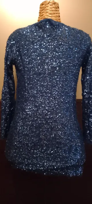Maglione ottanio con paillettes