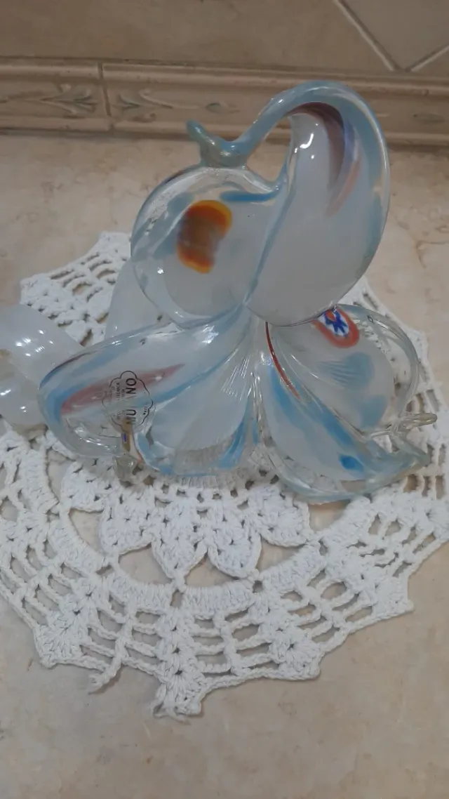 Portacandele Fiore Vetro Murano