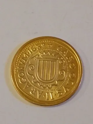 Réproduccion Moneda Oro 24k 8 Escudos Mallorca