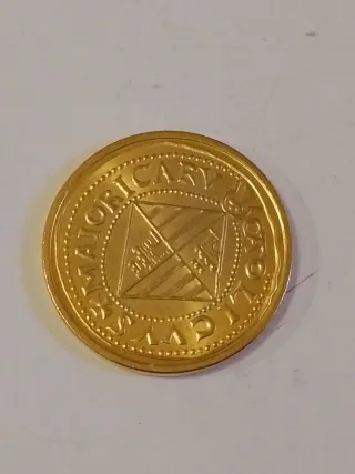 Réproduccion Moneda Oro 24k 8 Escudos Mallorca