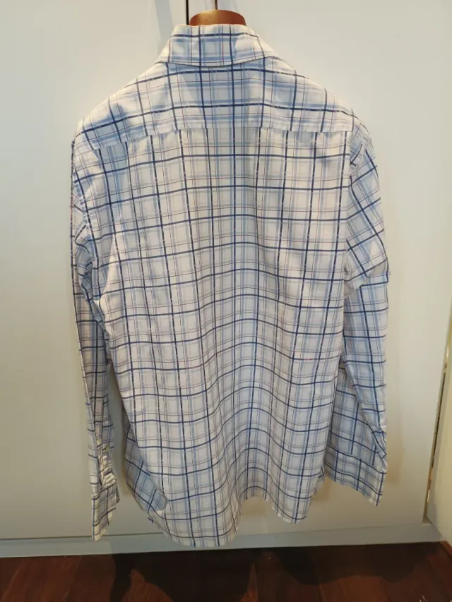 Camisa Tommy Hilfiger cuadros hombre. Talla 41