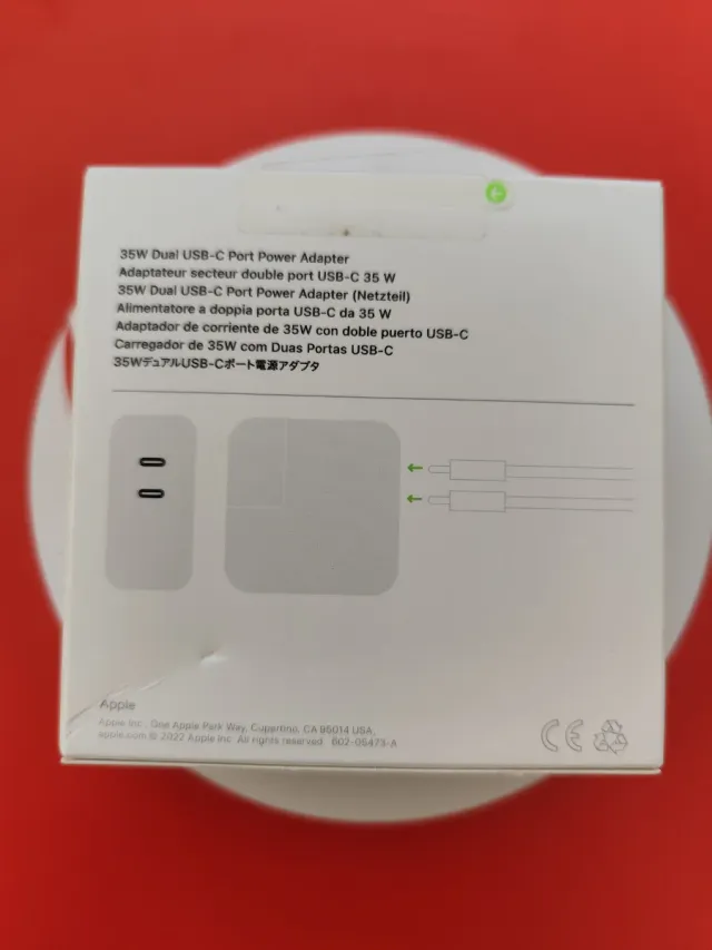 Adaptador de Corriente Apple 35W Dual USB-C