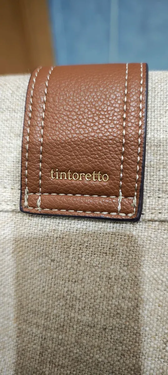 Bolso bandolera Tintoretto beige y marrón