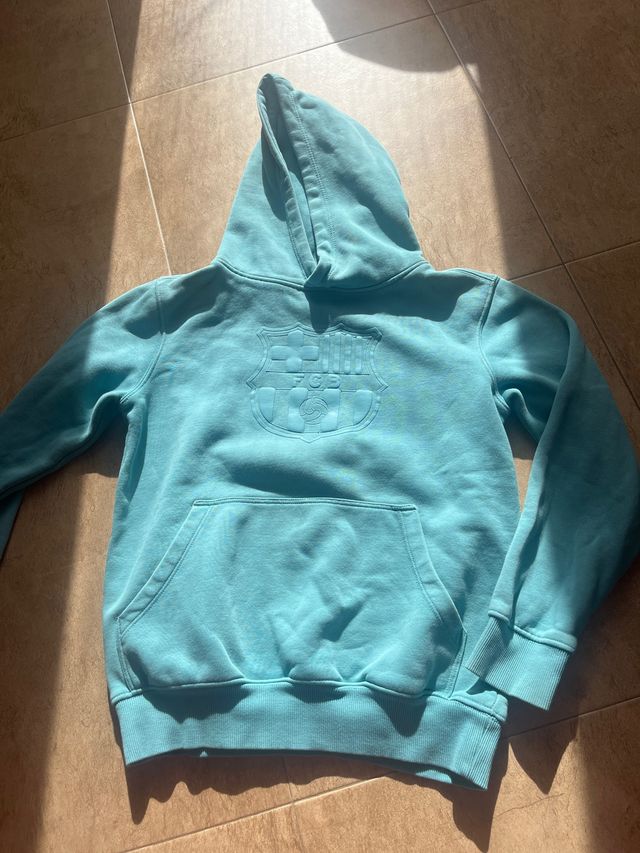 Sudadera Barça Talla 12 Azul Claro