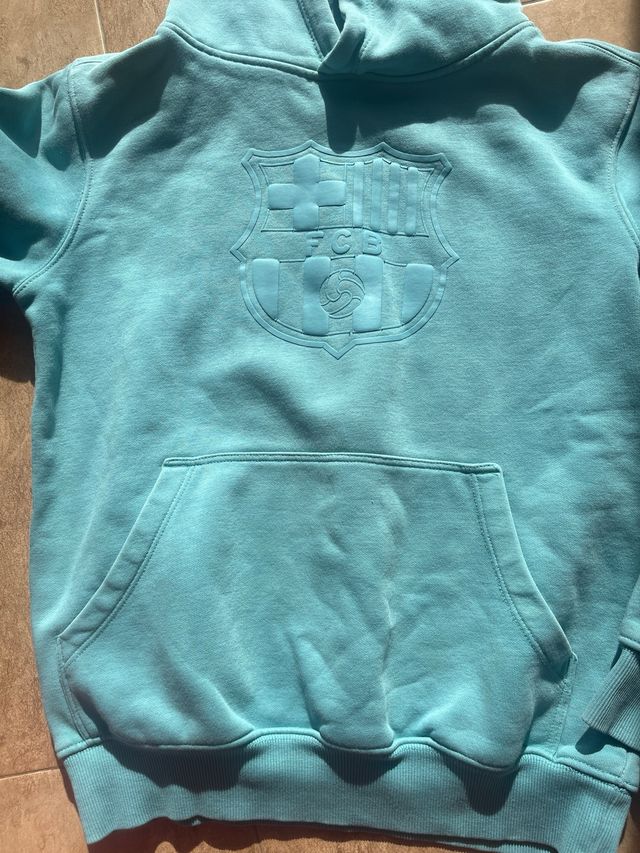Sudadera Barça Talla 12 Azul Claro