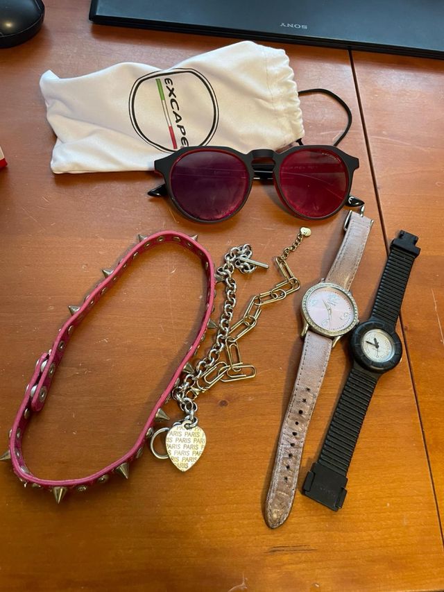 Set gioielli EXCAPE rosa e rosso