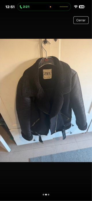 Chaqueta efecto piel Zara