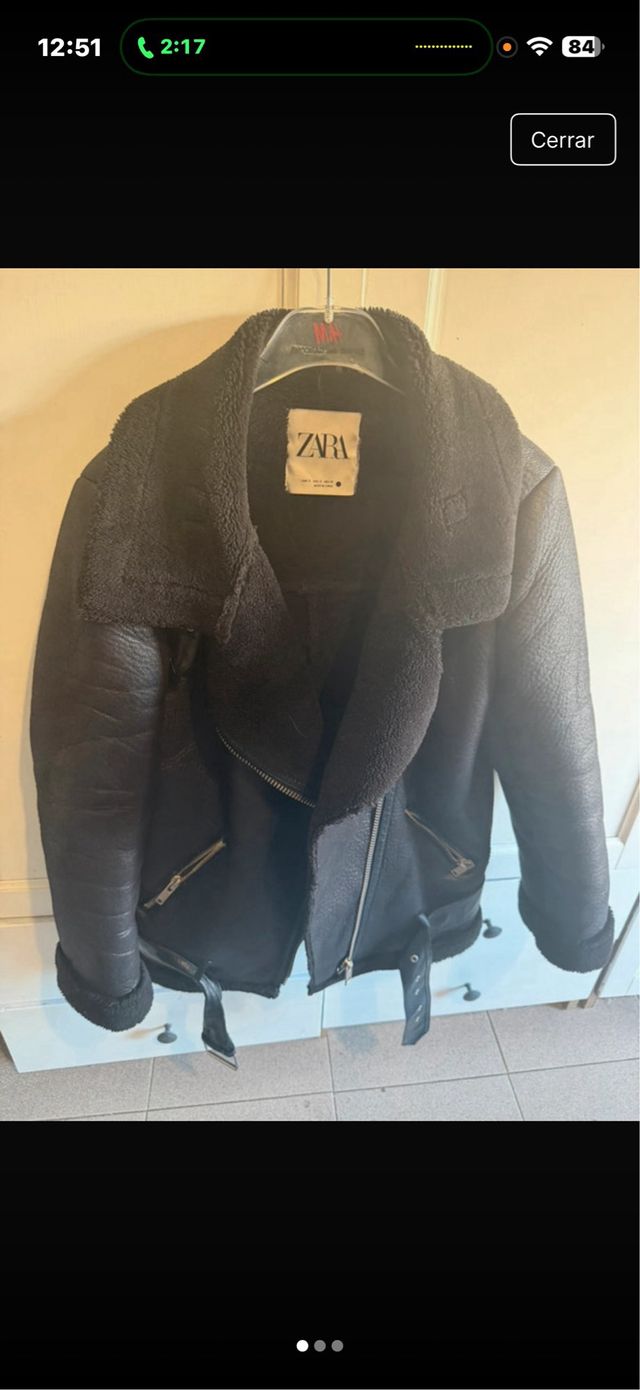 Chaqueta efecto piel Zara