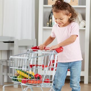 CARRITO DE COMPRAS PAR NIÑOS METÁLICO