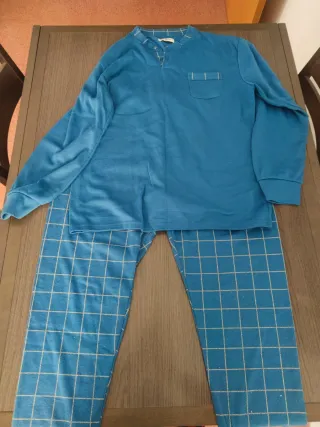 Pijama Invierno Hombre XXL Gris y Azul (pack de 2)