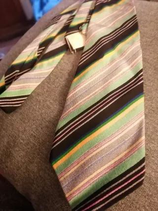 Cravatta Yves Saint Laurent righe anni 80