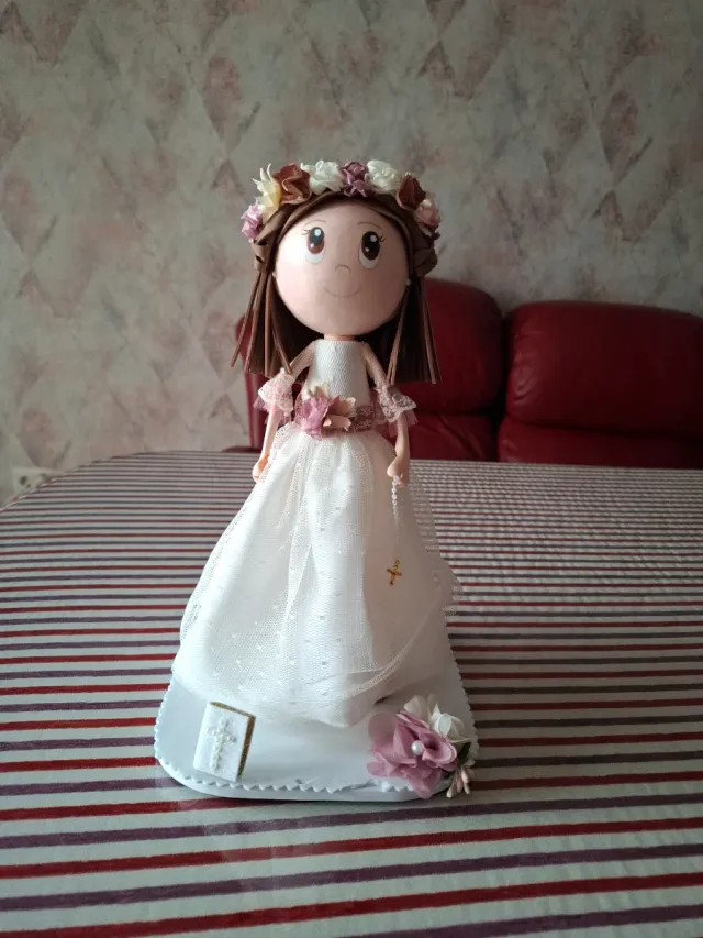 Muñeca Fofucha Comunión Hecha a Mano