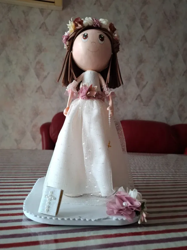 Muñeca Fofucha Comunión Hecha a Mano