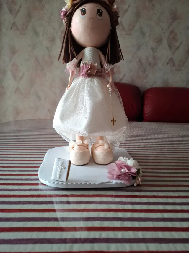 Muñeca Fofucha Comunión Hecha a Mano