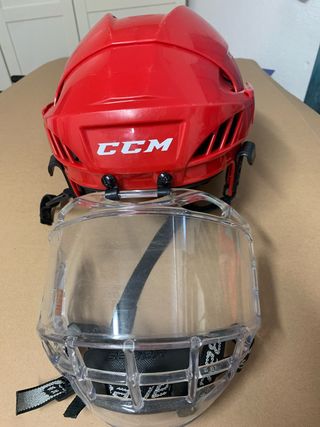 Casco de hockey CCM con protector facial