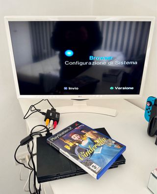 Playstation 2 Slim Nera + Gioco Cinderella