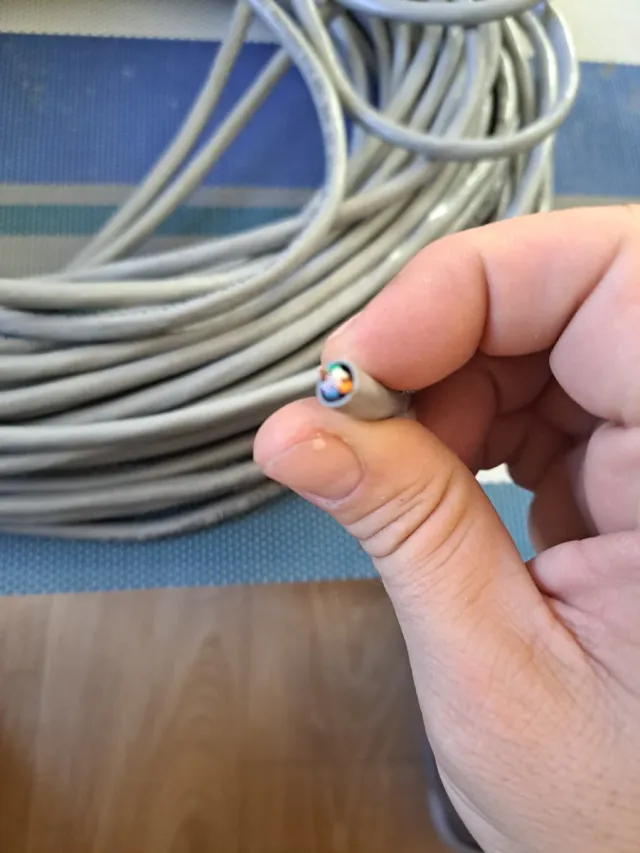 Cavo di rete Cat5 S/FTP 4 coppie 24AWG grigio 30 metri