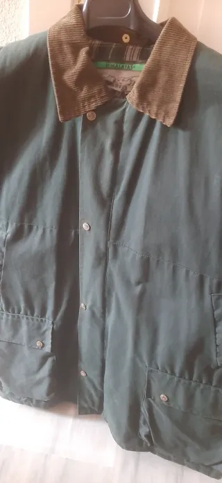 Parka vintage estilo barbou, color verde.