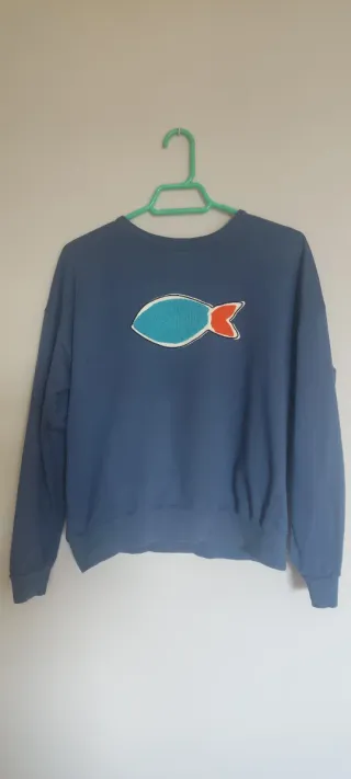 Sudadera Compañía Fantástica Azul Pez,  talla M