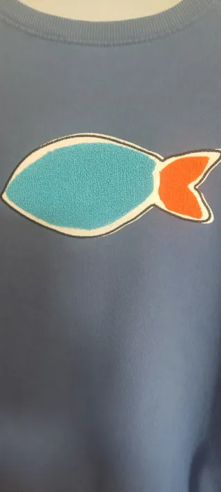 Sudadera Compañía Fantástica Azul Pez,  talla M