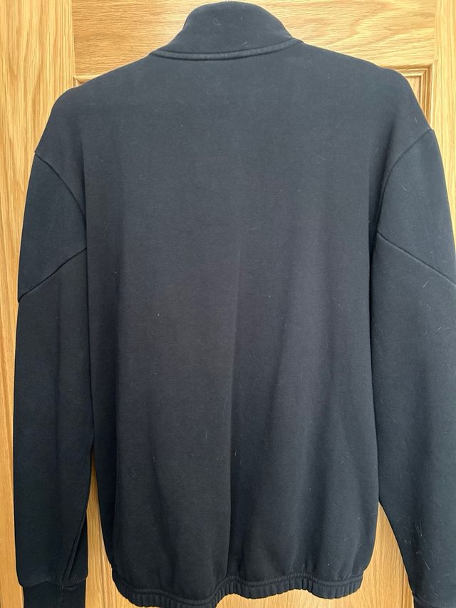 Sudadera Puma Negra y Blanca Media Cremallera