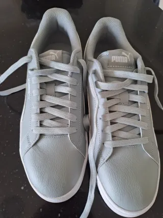 Zapatillas Puma Hombre Gris y Blanco