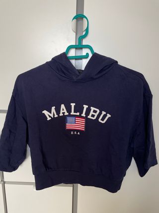 Sudadera Crop H&M Capucha Talla XS