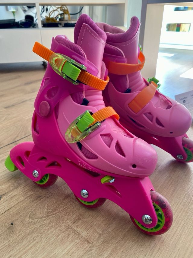 Patines Rosas Multitalla 2-3 Ruedas