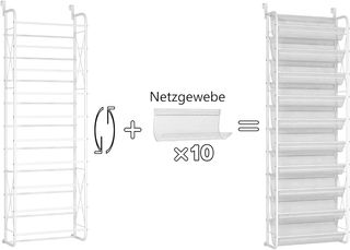 Zapatero 10 Niveles Malla Metálica