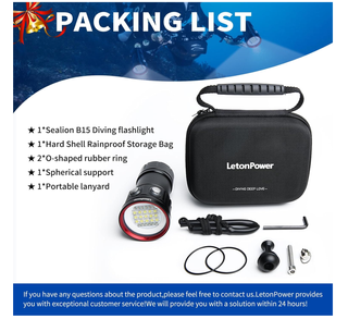 Linterna Buceo LetonPower B15 8000 Lumens