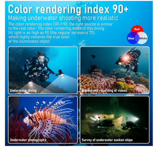 Linterna Buceo LetonPower B15 8000 Lumens