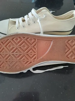 Zapatillas lona hombre beige talla 42