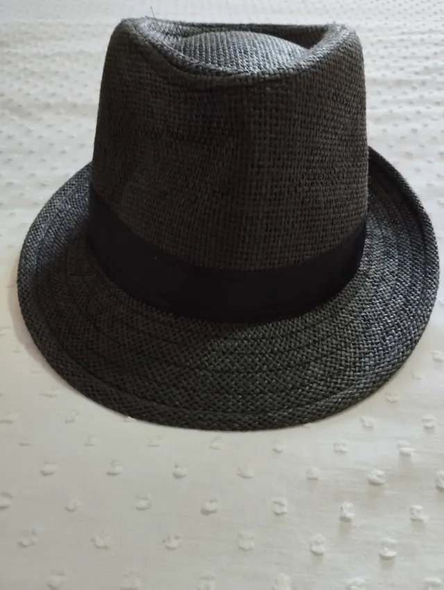 Sombrero Trilby Paja negro